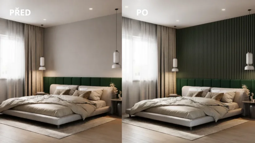 LINEA SLIM 3 drevené lamely na doske - botanic | čierna, 2650 x 150 x 30 mm