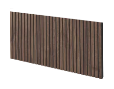 Lamelový panel VADSO - DÝHA Z AMERICKÉHO OŘECHU, 600 x 300 mm, ČERNÝ MDF PANEL