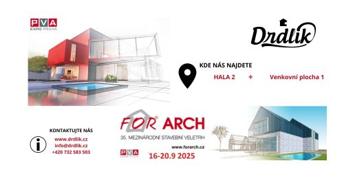 Mezinárodní stavební veletrh FOR ARCH 2025 – přijďte za námi!