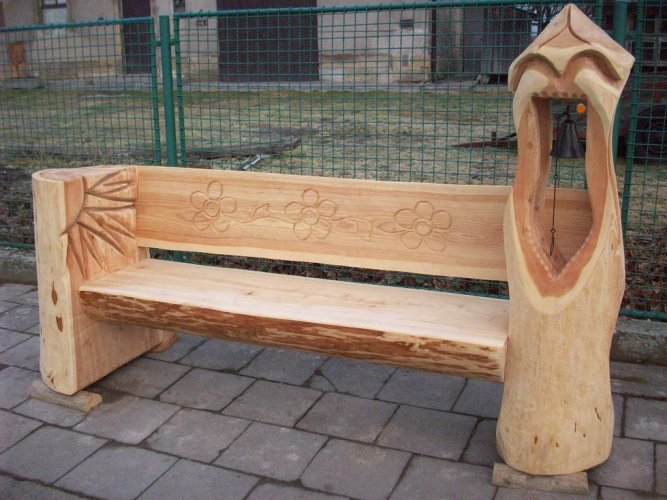Lavice 12 dřevořezba 130 cm