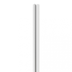 LINEA 1 dřevěná lamela na desce - bílá | bílá, 2750 x 64 x 40 mm