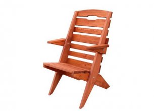 DREWMAX Zahradní židle z masivního smrkového dřeva 50 x 80 x 60 cm