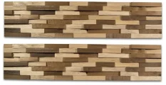 SPLITT MINI WOOD,  DUB MIX BAREV, 8 řad, štípaný obklad  - balení obsahuje 2 kusy panelů (790 x 180 mm)