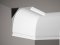 Stropní lišta – HLADKÁ, tvrdý plast ProFoam® (polyuretan), základní bílý nátěr (přetíratelný), 180 x 140 x 2000 mm