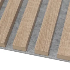 VZORKA - Akustický panel - DUB SONOMA | SIVÝ akustický podklad - ROZMER VZORKY: 200 x 100 mm