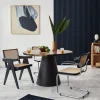 Akustický panel ACOUSTIC LINE - navy blue | černá, 2650 x 245 x 22 mm, lamely MDF + FINISH FOLIE, akustický podklad FILC
