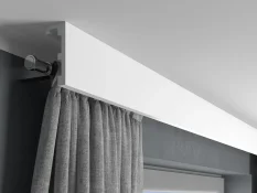 Garnižová LED osvetľovacia lišta, NEPRIAME OSVETLENIE, tvrdý plast PolyForce (HD Polymer), základný biely náter (pretierateľný), 100 x 41 x 2400 mm