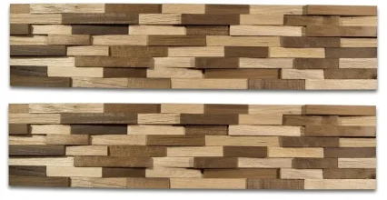 SPLITT MINI WOOD, DUB MIX BAREV, 8 řad, štípaný obklad - balení obsahuje 2 kusy panelů (790 x 180 mm)