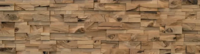 RUSTIK SPLITT WOOD, kombinace šířek, 5 řad, DUB štípaný obklad - balení obsahuje 1 kus panelu (790 x 180 mm)