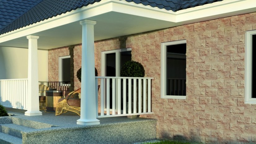 Betonový obklad, Z BETONU, ROMA 1, hnědá, 160 x 285 mm, tloušťka 16-27 mm, 0.75 m2