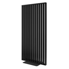 Dělící lamelová stěna s podstavcem - volně stojící, 990 x 2005 mm, (MDF), ČERNÁ