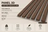Akustický panel - ORECH, MDF + FÓLIA FINISH 3D, SIVÝ akustický podklad FILC, 300 x 2750 mm