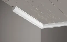 Stropná lišta – HLADKÁ, tvrdý plast PolyForce (HD Polymér), základný biely náter (pretierateľný), 21 x 21 x 2000 mm Stropná lišta – HLADKÁ, tvrdý plast PolyForce (HD Polymér), základný biely náter (pretierateľný), 21 x 21 x 2000 mm