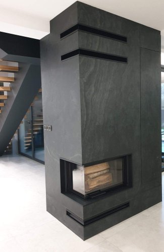 Kamenná dýha - Black Slate, 1220 x 610 x 3 mm