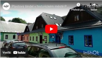 Plastový šindel v historickém městě Polička 