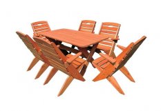DREWMAX Zahradní židle z masivního smrkového dřeva 50 x 80 x 60 cm