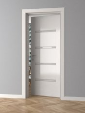 Orámování bezobložkových dveří – HLADKÉ, tvrdý plast PolyForce (HD Polymer), základní bílý nátěr (přetíratelný), 81 x 10 x 2400 mm