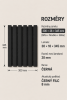 ATYPICKÝ PRODUKT - Akustický panel - ČIERNY, MDF + FOLIE FINISH, ČIERNY akustický podklad FILC, 300 x 345 mm