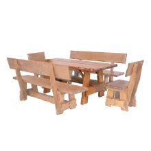 DREWMAX Zahradní stůl z masivního smrkového dřeva 200 x 83 x 80 cm