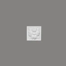 Dekoračný prvok - tvrdý plast ProFoam® (Polyuretán), základný biely náter (pretierateľný), 97 x 97 x 40 mm