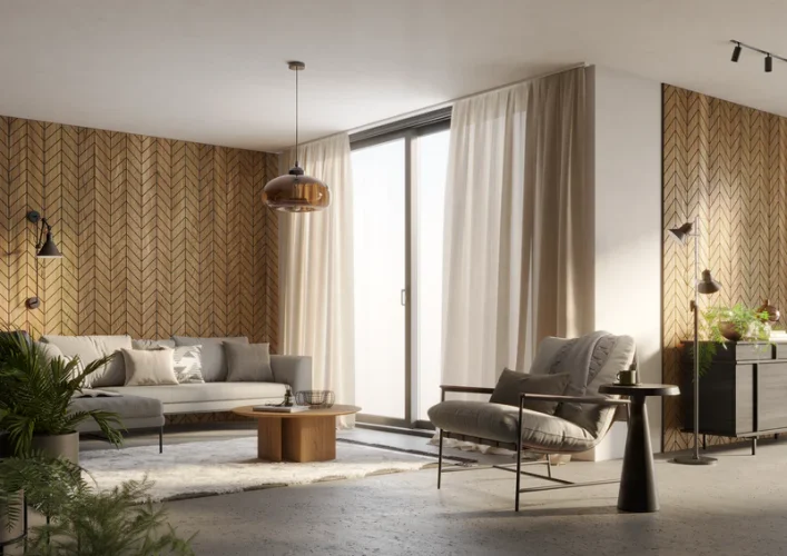 Veľkoformátový lamelový panel VERSIN - DUBOVÁ DYHA, 600 x 2750 x 11 mm, ČIERNY MDF PANEL