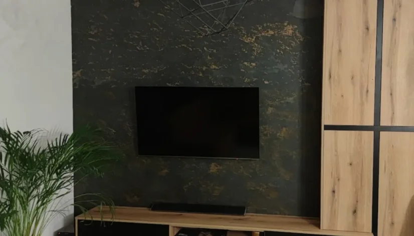 Kamenná dýha - Black Slate Gold, 1220 x 2440 x 3 mm