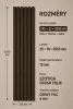 Akustický panel ACOUSTIC LINE - ezotica | černá, 2650 x 245 x 22 mm, lamely MDF + FINISH FOLIE, akustický podklad FILC