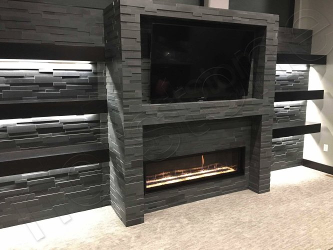 Krbová stěna Norstone Aksent 3D Grey Basalt