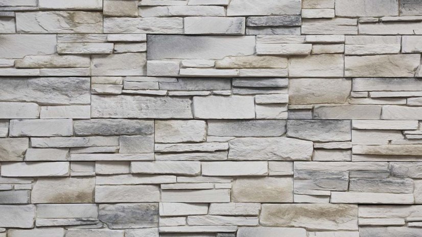 Betonový obklad, Z BETONU, GRENADA 2 - frost, světle šedá, 550 x 117 mm, tloušťka 22-38 mm, 0.32 m2