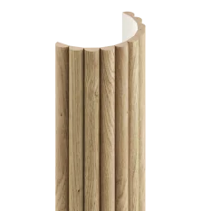 Lamelový panel na tkanině VAG - DUBOVÁ DÝHA, obložení zakřivených či oblých stěn, 300 x 2750 mm, MDF PANEL