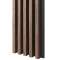 Dřevěné lamely ŠIROKÉ na ČERNÉ desce (MDF), OŘECH DÝHA, 46 x 300 x 2750 mm (0,825 m2)