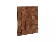 QUADRO MINI 2 - dřevěný mozaikový obkladový panel, tmavě mořená borovice, 380 x 380 mm