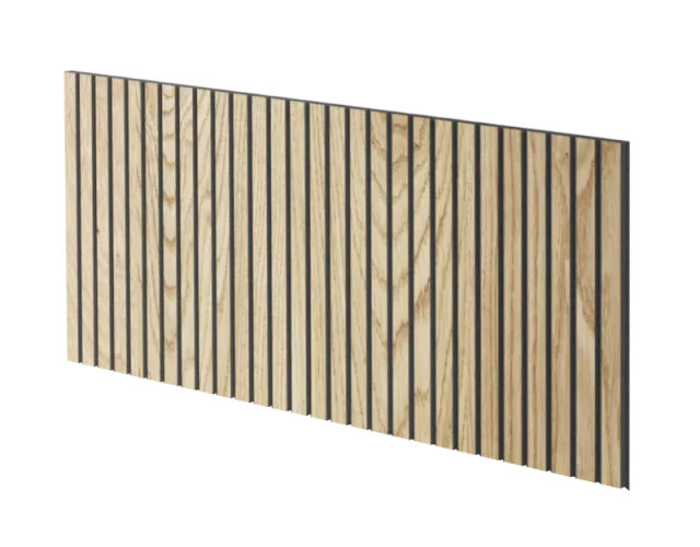 Lamelový panel VADS - DUBOVÁ DÝHA, 600 x 300 mm, ČERNÝ MDF PANEL