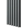 Dřevěné lamely ÚZKÉ na ČERNÉ desce (MDF), GRAFIT (ANTRACIT), FINISH FOLIE, 24 x 300 x 2750 mm (0,825 m2)