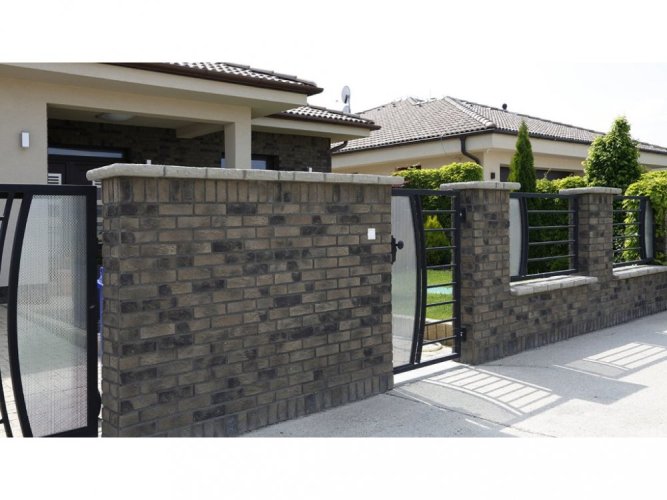 Cihlový obklad, Z BETONU, COUNTRY 618, šedá, 205 x 62 mm, tloušťka 14-17 mm, 1 m2