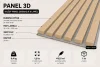 Akustický panel - DUBOVÁ DÝHA, MDF + DÝHA, ŠEDÝ akustický podklad FILC, 300 x 2750 mm - Povrchová úprava dýhy: Olejovaná