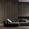 Akustický panel ACOUSTIC LINE - hakira beige | čierna, 2650 x 245 x 22 mm, lamely MDF + FINISH FOLE, akustický podklad FILC
