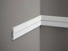Nástenná lišta – HLADKÁ, tvrdý plast ProFoam® (polyuretán), základný biely náter (pretierateľný), 51 x 11 x 2000 mm Nástenná lišta – HLADKÁ, tvrdý plast ProFoam® (polyuretán), základný biely náter (pretierateľný), 51 x 11 x 2000 mm
