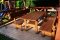 DREWMAX Zahradní lavice z masivního smrkového dřeva 180 x 93 x 55 cm