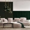 LINEA COMFORT 5 drevené lamely na doske - botanic| čierna, 2650 x 246 x 30 mm