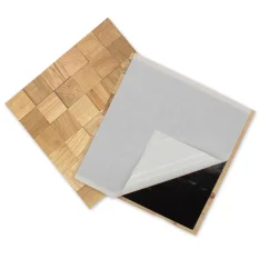 VZOREK - DUB 50 (50 x 50 mm) - NA SAMOLEPÍCÍM PODKLADU Broušený (olejovaný) - rozměr vzorku: 150 x 150 mm
