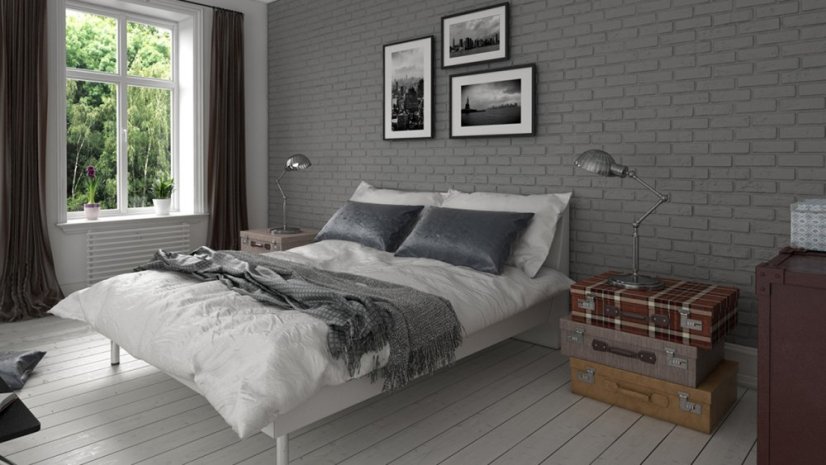 Cihlový obklad, Z BETONU, BOSTON 1 - grey, tmavě šedá, 222 x 73 mm, tloušťka 8-21 mm, 0.52 m2