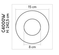 Sloup - 2425 x 150 x 80 mm