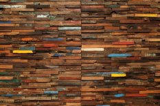 VZOREK - DŘEVĚNÁ LODNÍ MOZAIKA - OBKLADOVÝ PANEL - ROZMĚR VZORKU: 200 x 150 mm