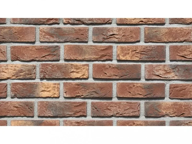 Cihlový obklad, Z BETONU, COUNTRY 676, hnědá, 205 x 62 mm, tloušťka 14-17 mm, 1 m2