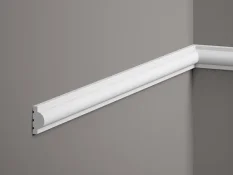 Nástenná lišta – HLADKÁ, tvrdý plast PolyForce (HD Polymér), základný biely náter (pretierateľný), 25 x 12 x 2000 mm