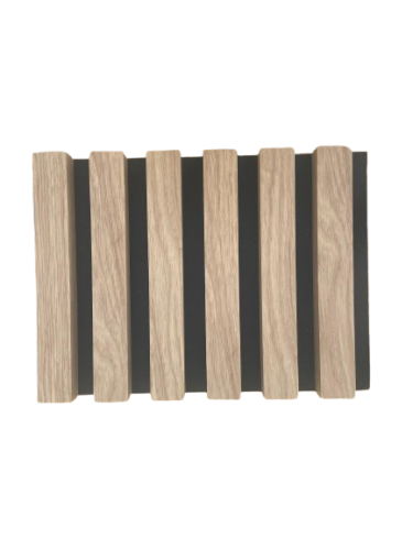 ATYPICKÝ PRODUKT - Akustický panel - DUB PŘÍRODNÍ, MDF + FOLIE FINISH 3D, ČERNÝ akustický podklad FILC, 300 x 220 mm