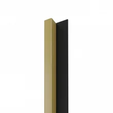 LINEA SLIM 1 dřevěná lamela na desce - zlatá | černá, 2650 x 54 x 30 mm
