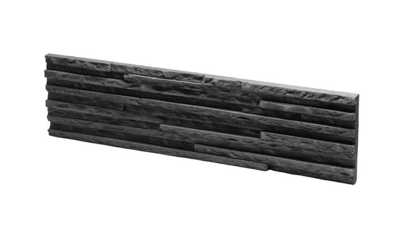 Betonový obklad, Z BETONU, PALERMO 2, tmavě šedá, 550 x 142 mm, tloušťka 10-26 mm, 0.62 m2
