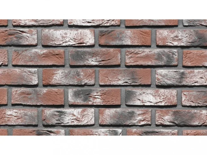 Cihlový obklad, Z BETONU, COUNTRY 674, hnědošedá, 205 x 62 mm, tloušťka 14-17 mm, 1 m2